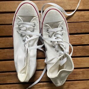 Converse Women's White and Red Sneakers